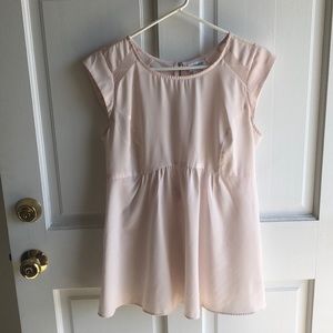 Baby Pink Empire Waist Blouse
